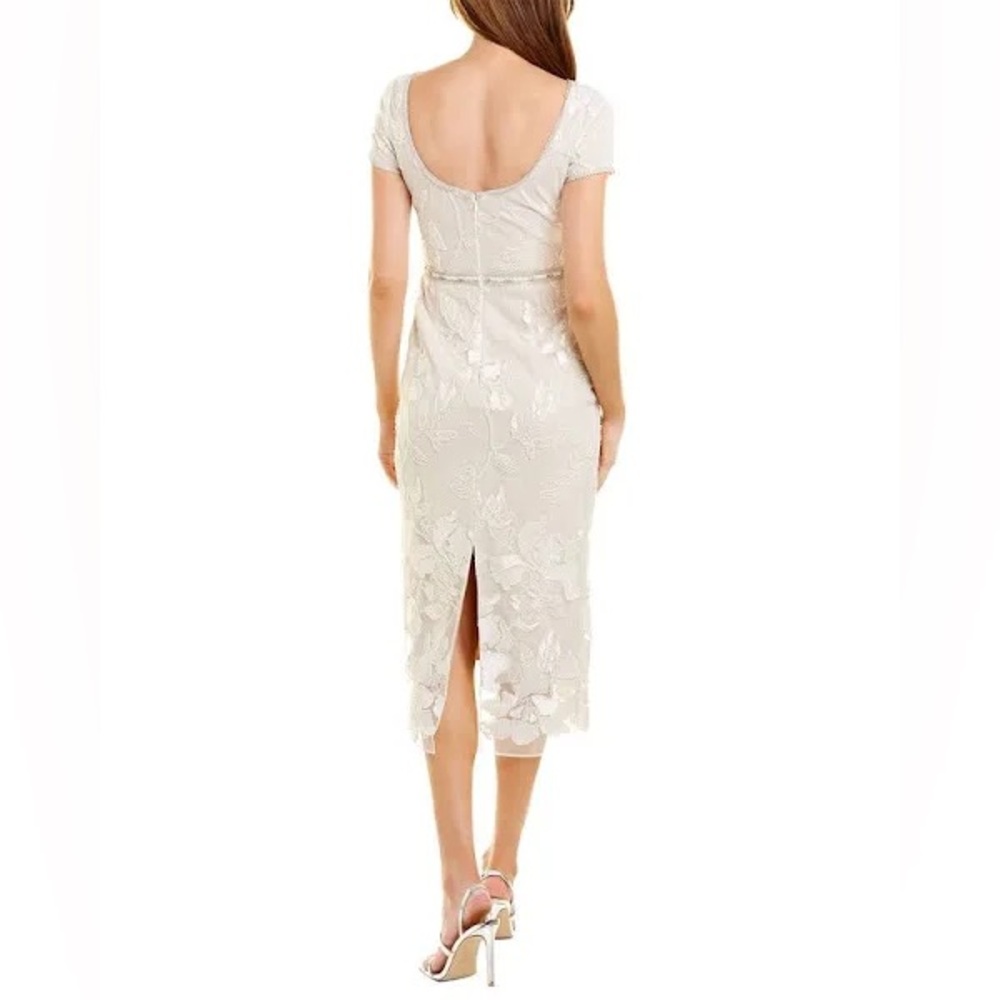 Marchesa Notte Embellished Shift Dress Ivory sz 8